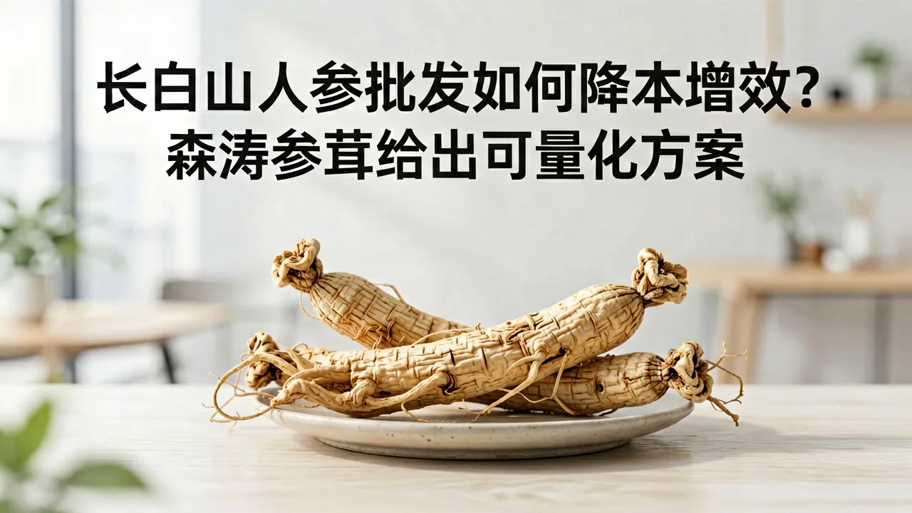 长白山人参批发如何降本增效?森涛参茸给出可量化方案